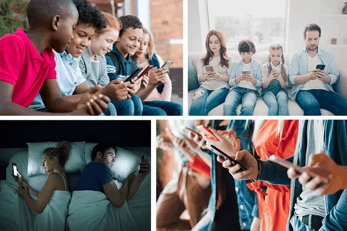 Collage curso de Nuevas Tecnologías y Adicciones comprimido y reducido