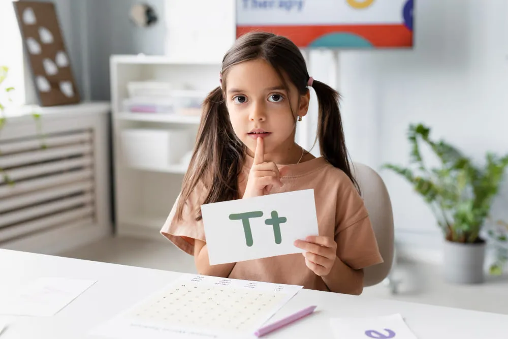 little-girl-holding-paper-with-letter-on-it-in-speech-therapy (1)